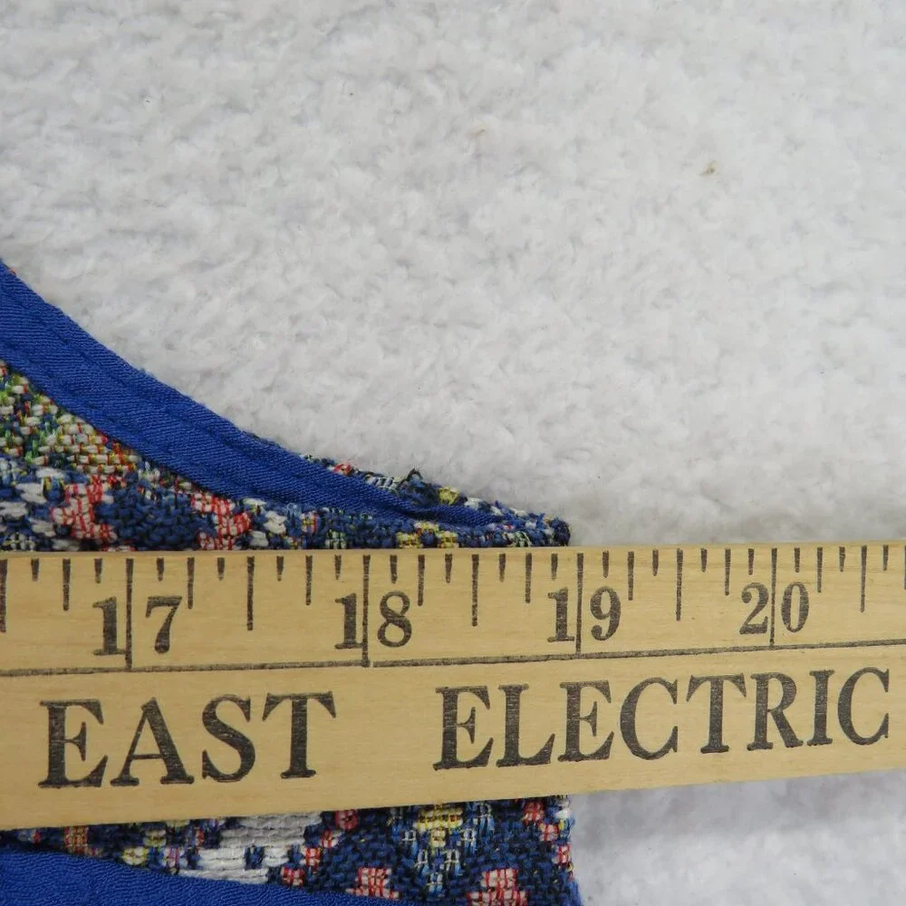 Doe & Rae Tank Top Womens Large Boho Geometric Embroidered Sleeveless Tie Back - Picture 5 of 7